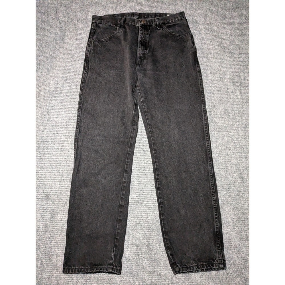Wrangler Rustler Men's Black Denim Jeans Size 36x32